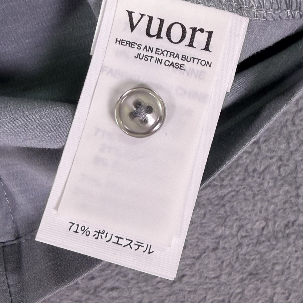 Vuori Bridge Button Down Shirt Mens Small Gray Short Sleeve Stretch V184 - Picture 7 of 10